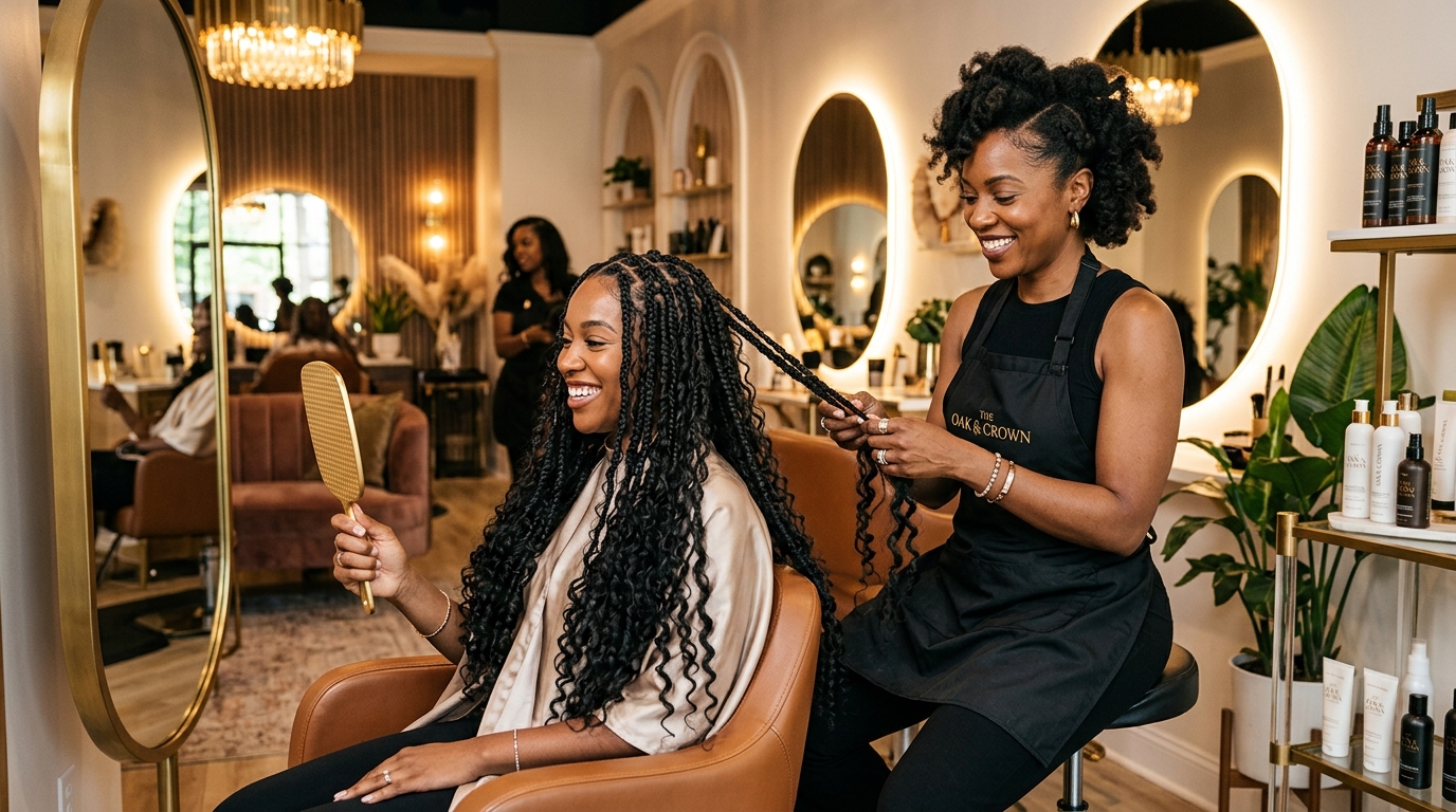Master Braider Styling Natural Hair