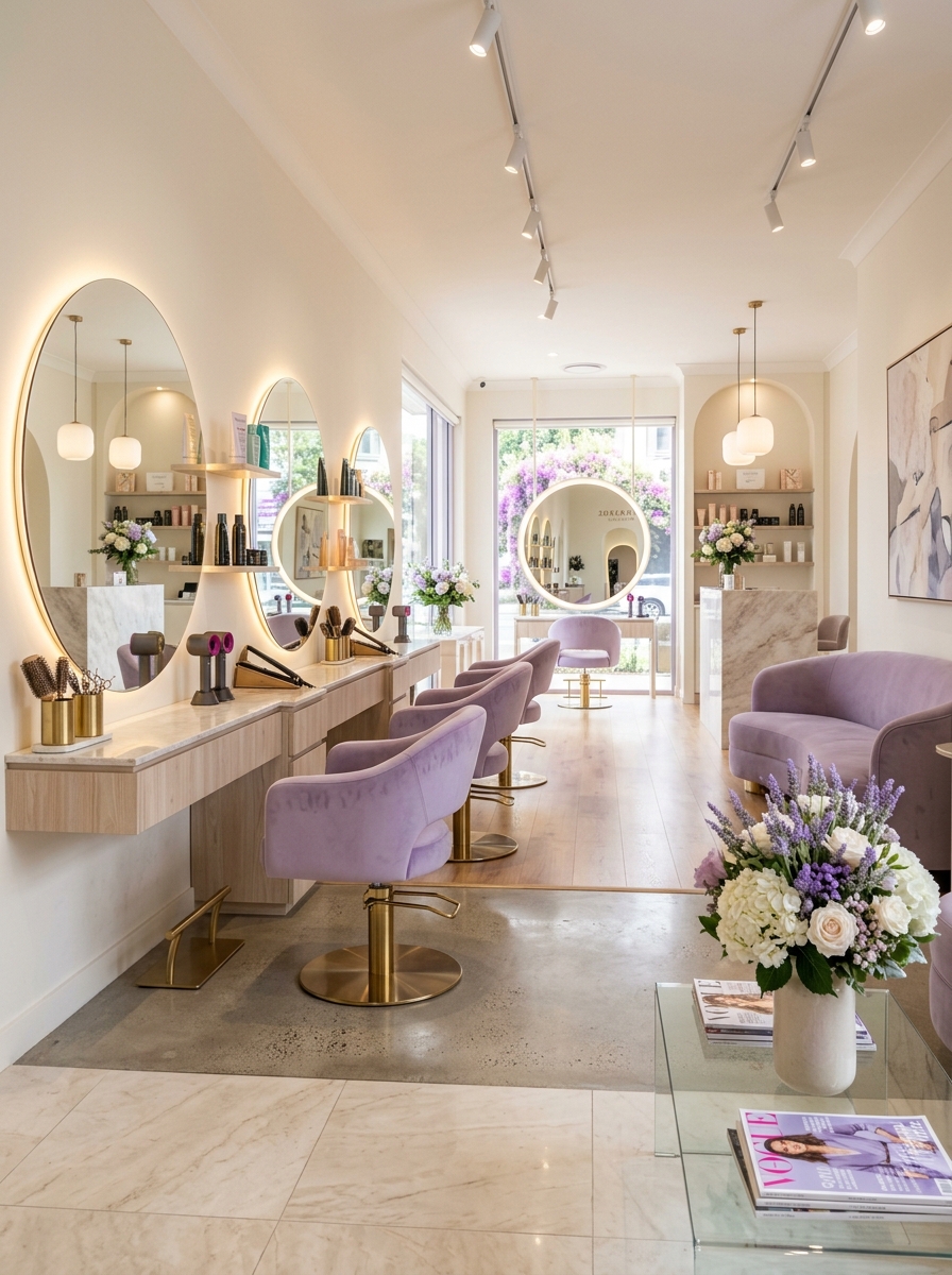 Modern salon interior